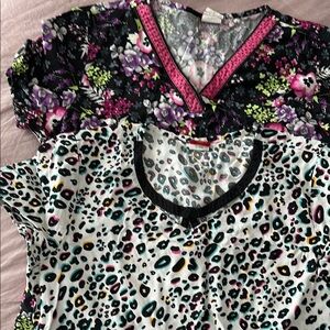 Floral and Leopard Print Tops